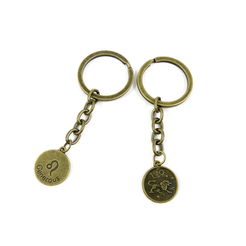 30 PCS Keyrings Keychains Key Ring Chains Tags Jewelry Findings